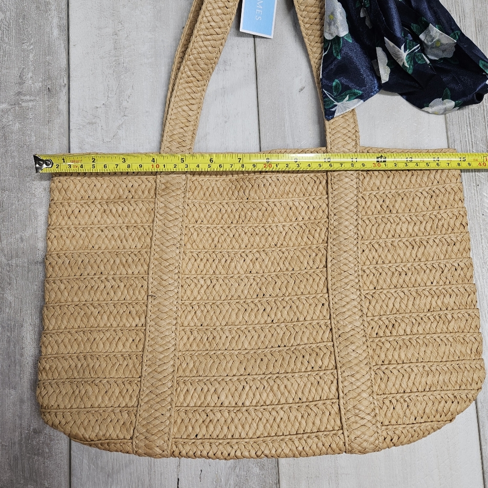 Draper James Everyday Straw Bag Tote Beach Boho - Picture 5 of 7